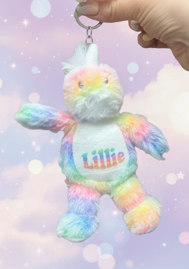 Soft toy personalised keyrings