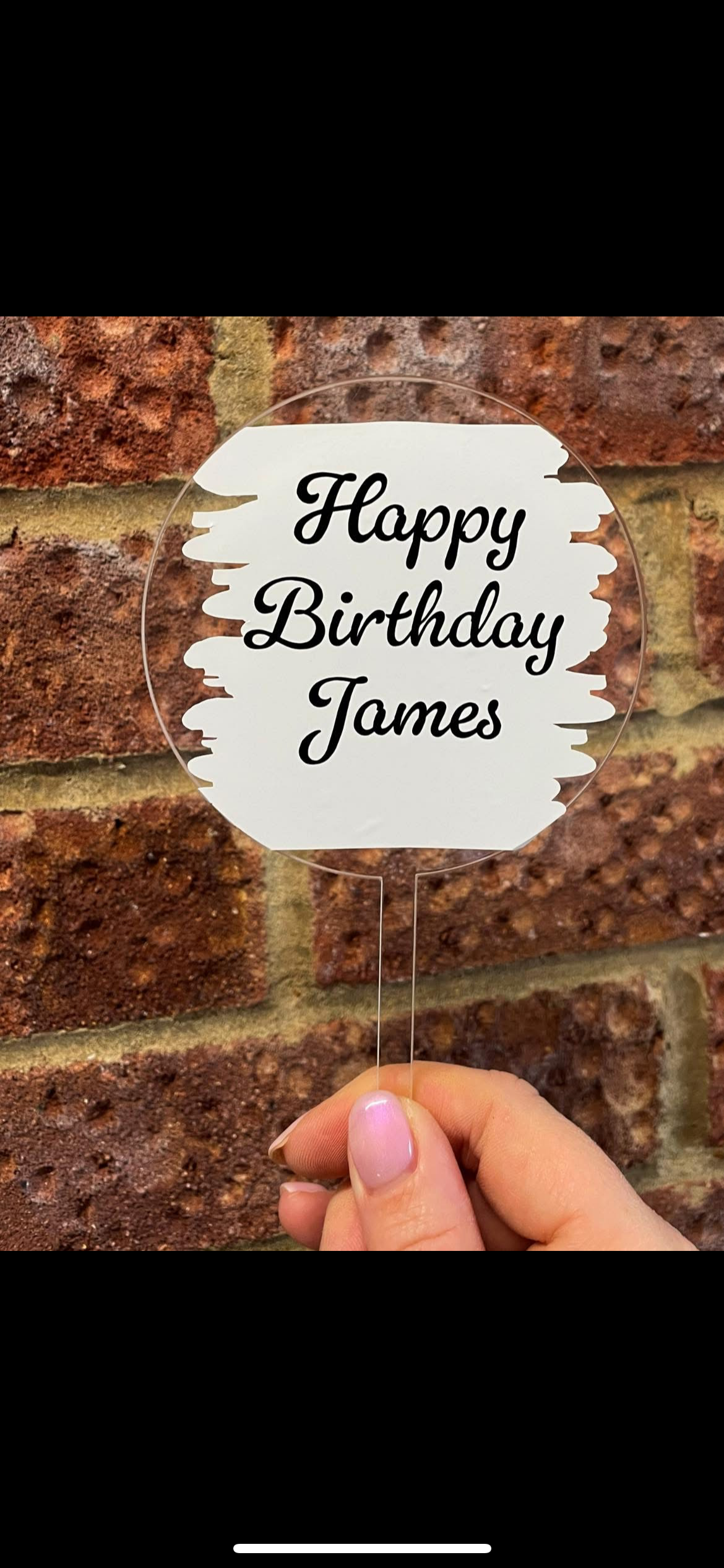 Acrylic cake toppers