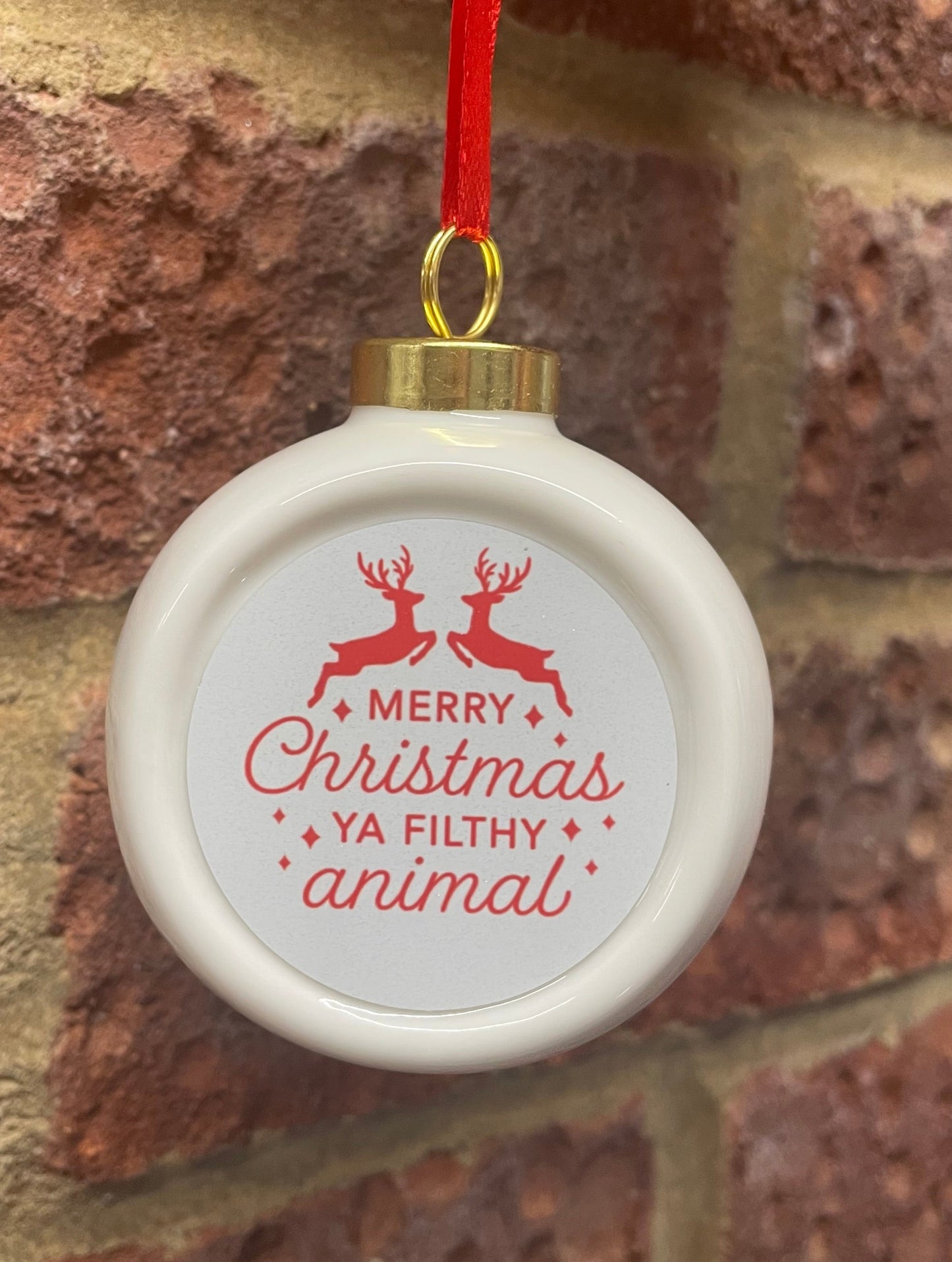 Ceramic personalised baubles