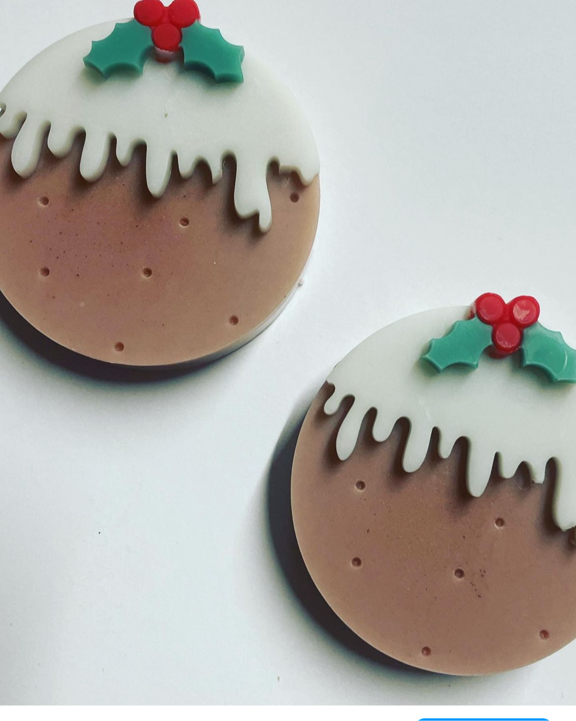 Christmas pudding shaped wax