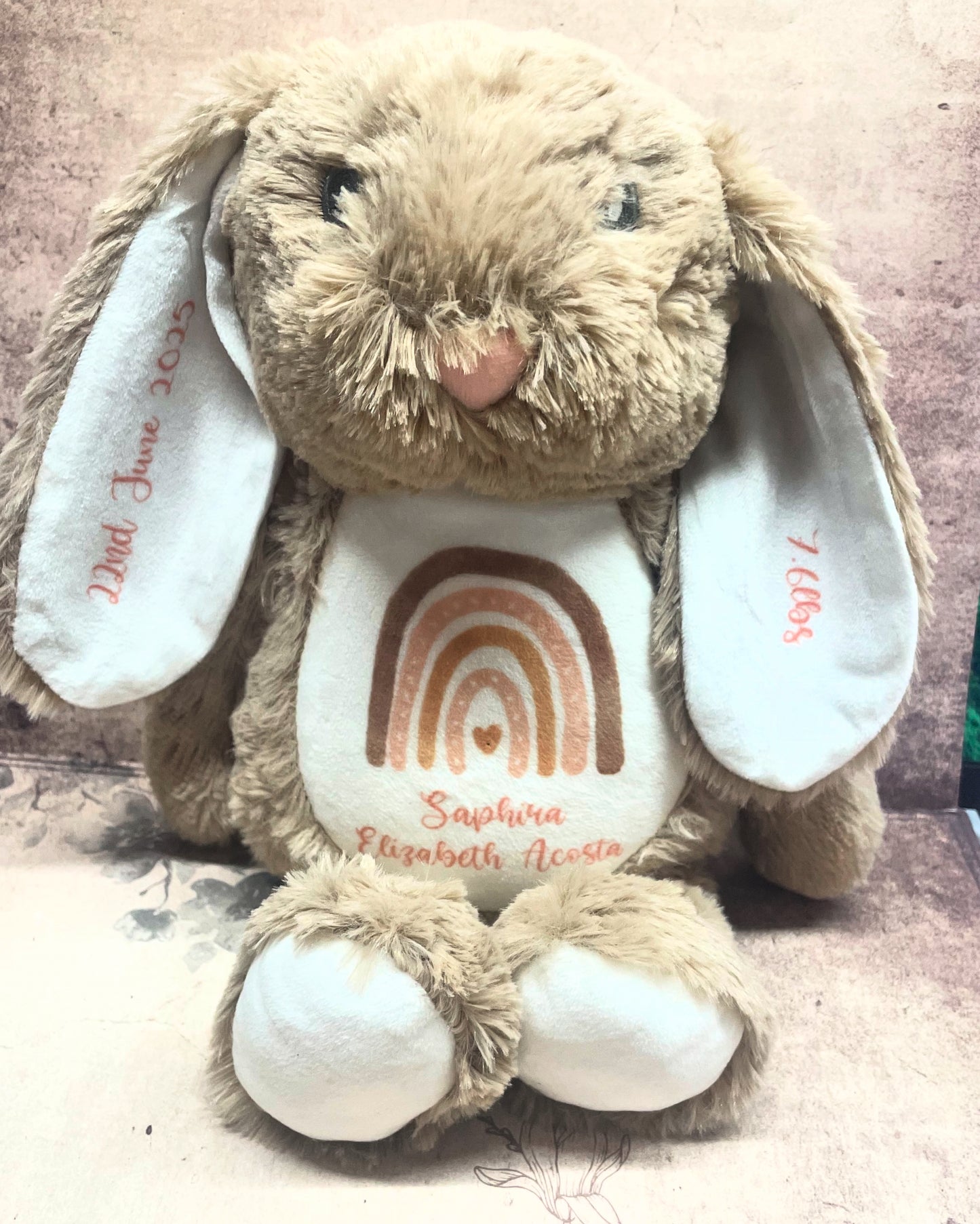 Personalised brown rabbit