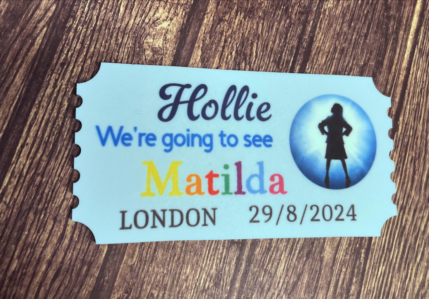 Acrylic tickets