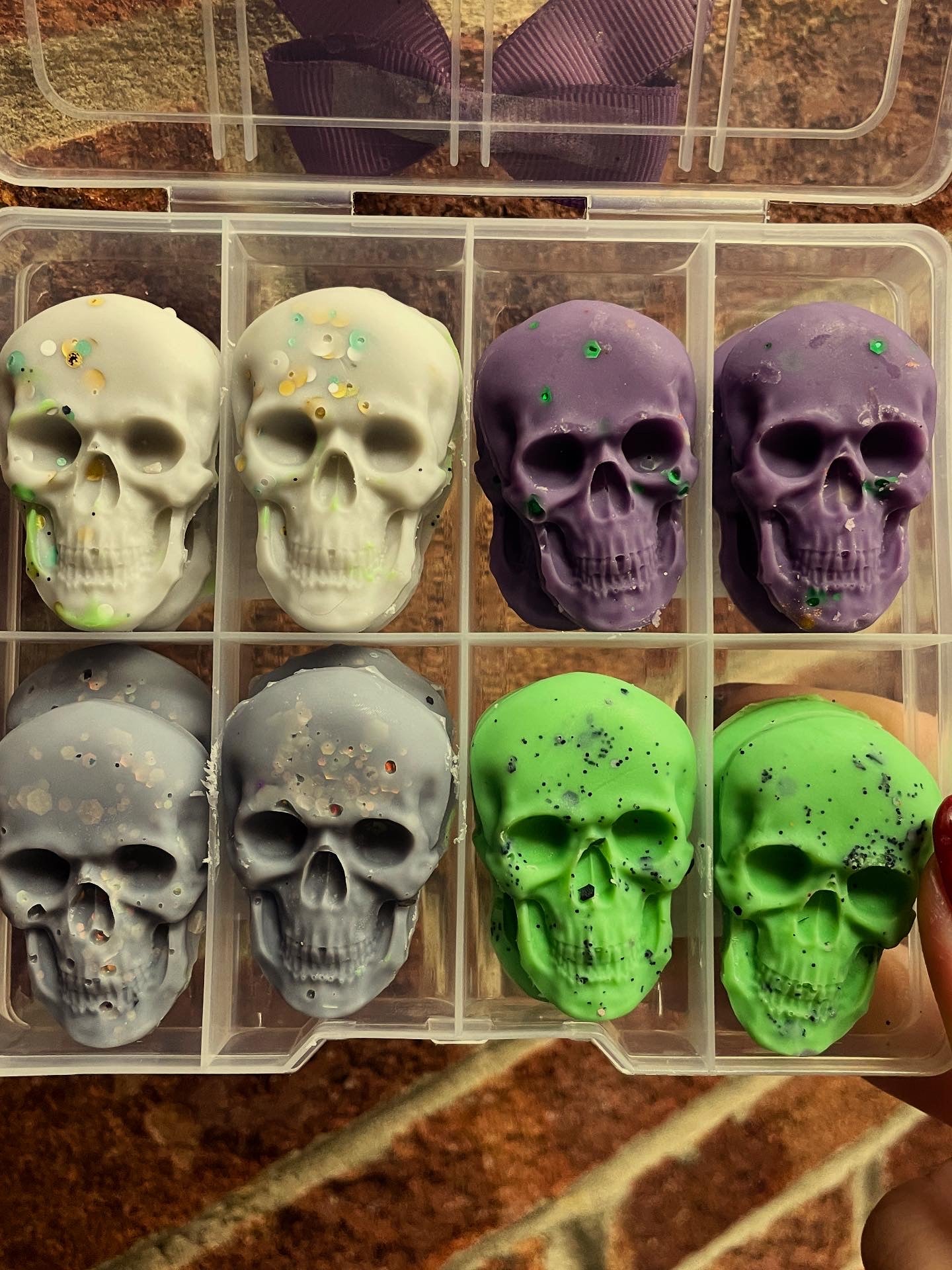 “Life’s a witch and then you fly” skull wax melt boxes