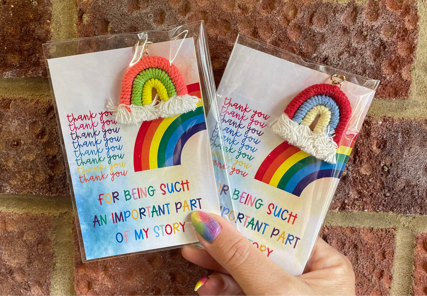 Part of my story rainbow card & keyring