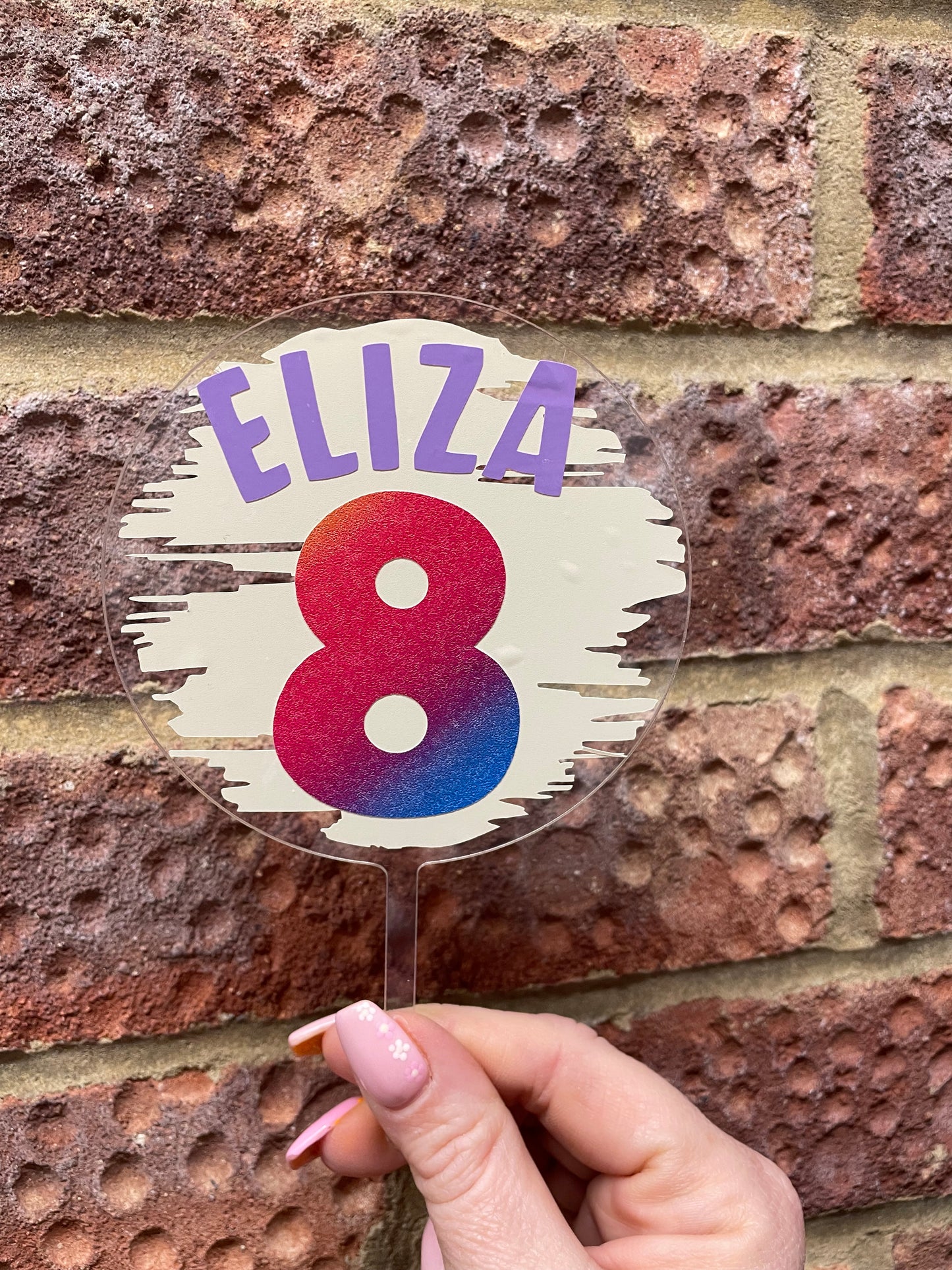 Acrylic cake toppers