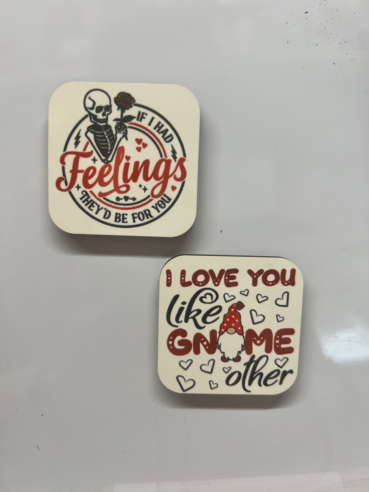 Wooden fridge magnets
