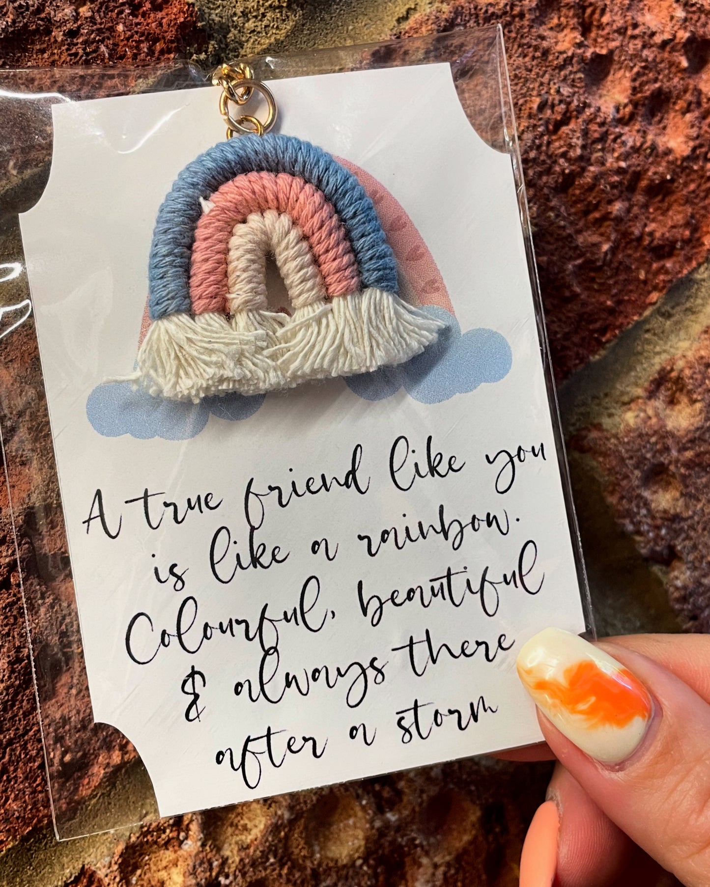 Friendship rainbow keyring