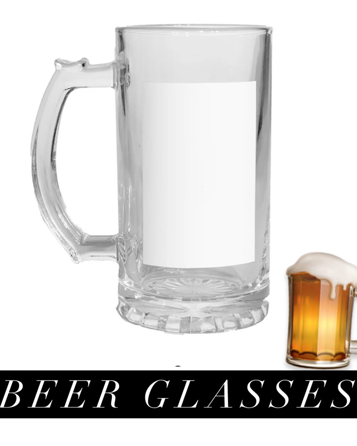 Glass beer stein