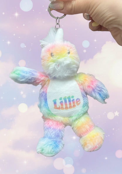 Soft toy personalised keyrings