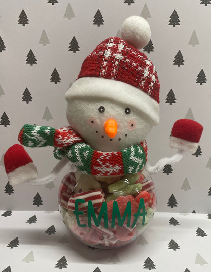 Personalised Snowman Sweet Jars