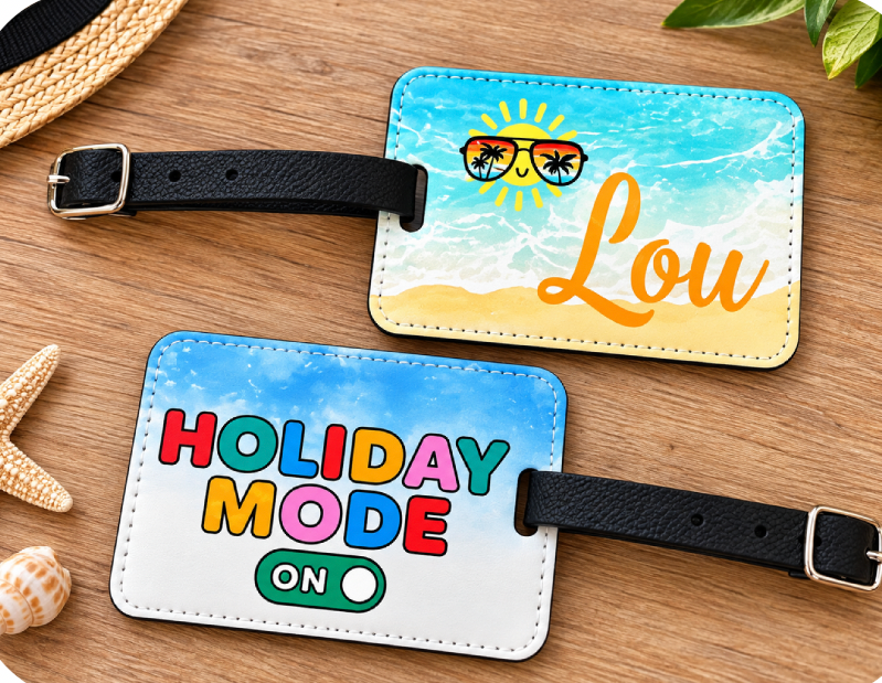 Faux Leather Luggage Tags