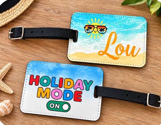 Faux Leather Luggage Tags