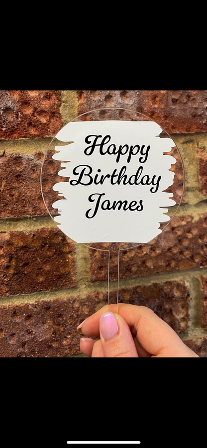 Acrylic cake toppers