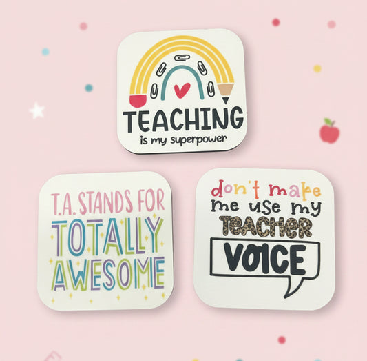 Teaching staff Wooden fridge magnets