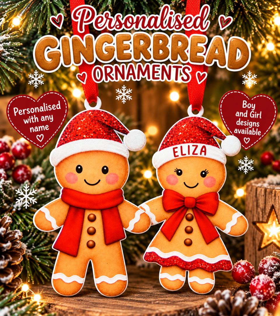 Gingerbread People Personalised Decorations