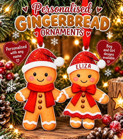 Gingerbread People Personalised Decorations