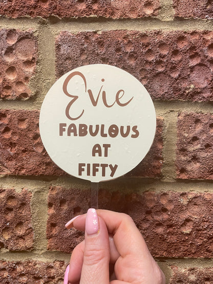 Acrylic cake toppers