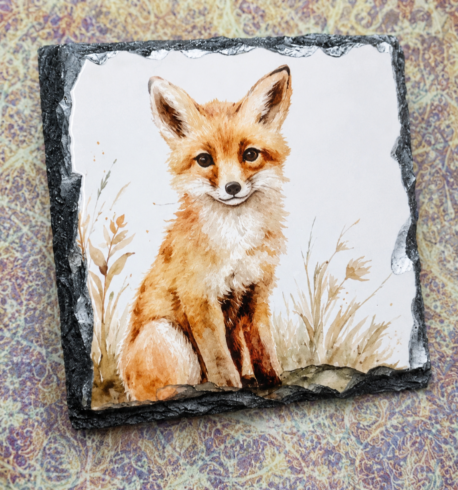 Slate square coaster