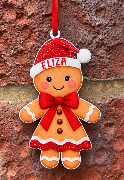 Gingerbread People Personalised Decorations