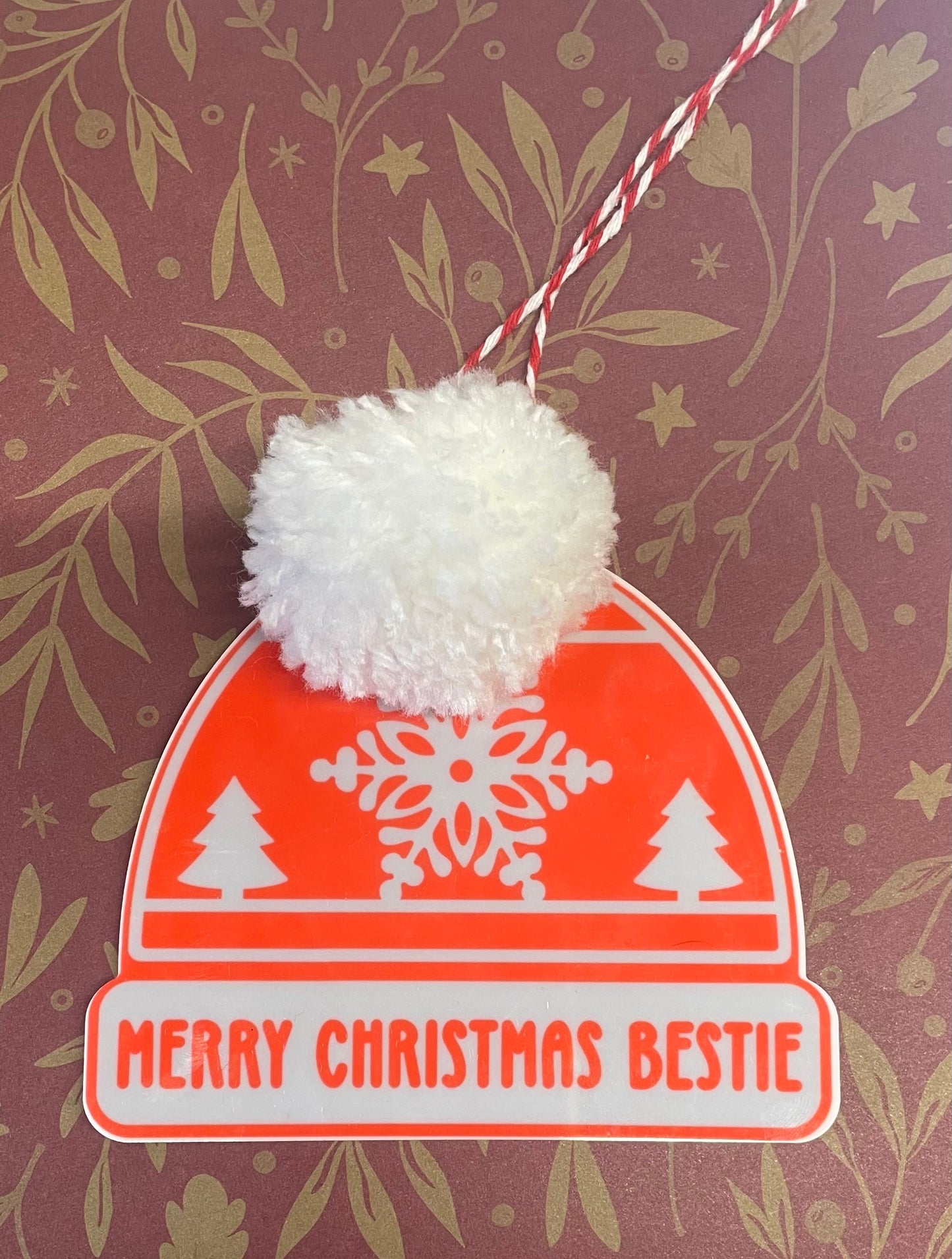 Acrylic Christmas Hat Decoration