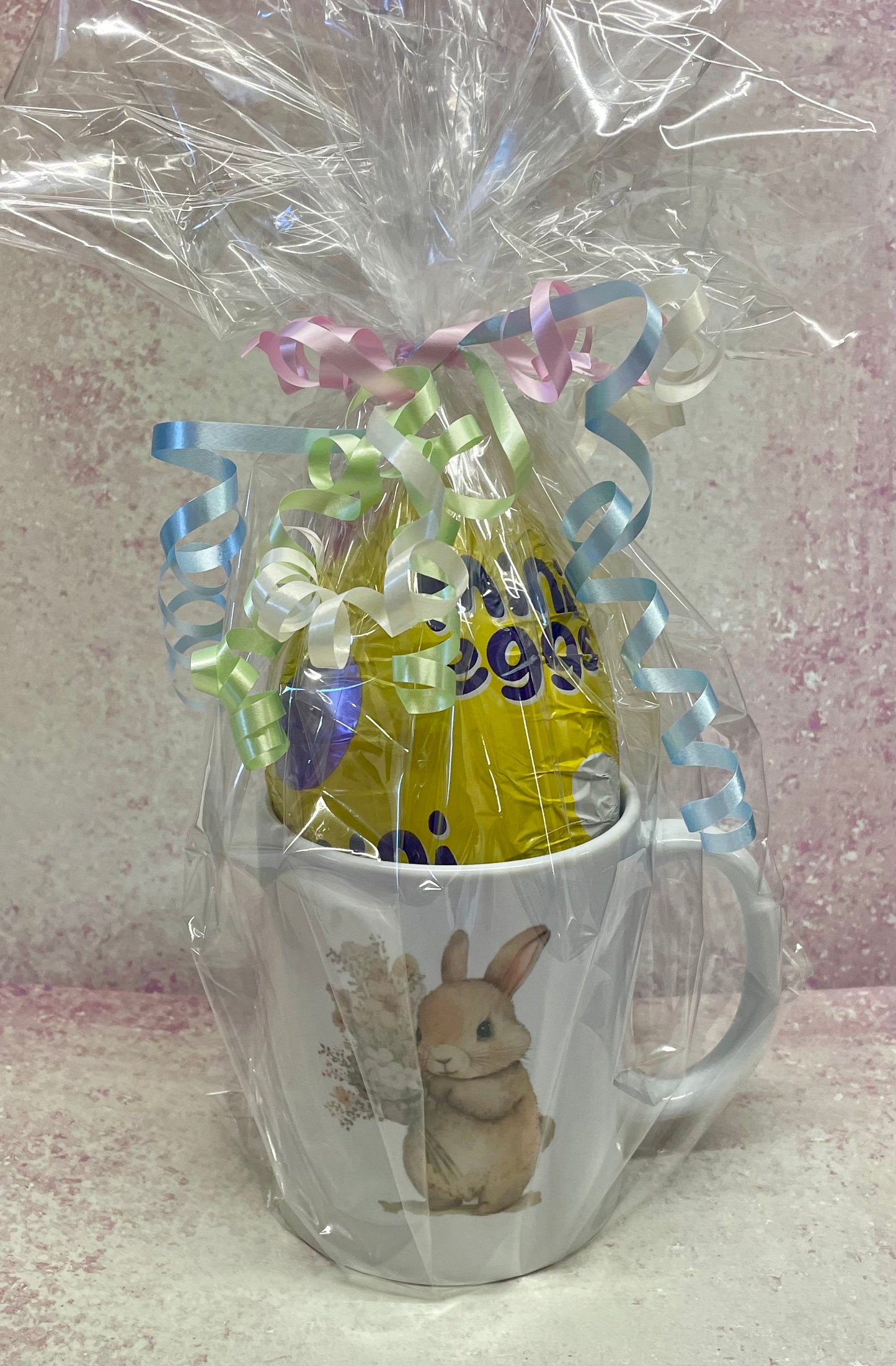 Easter personalised 6 ounce mugs and chocolate egg