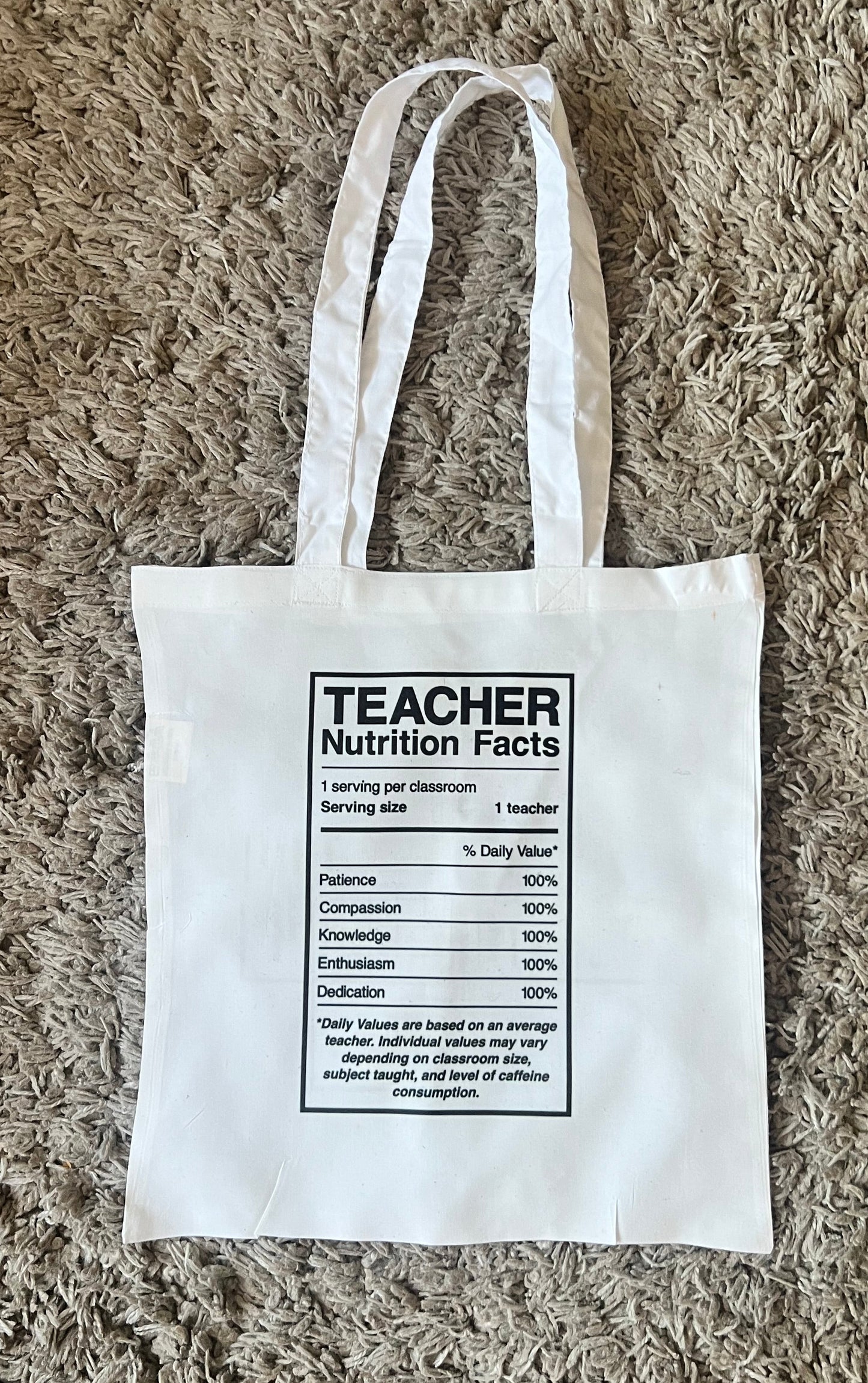 Teacher bag (nutrition ) one pre made