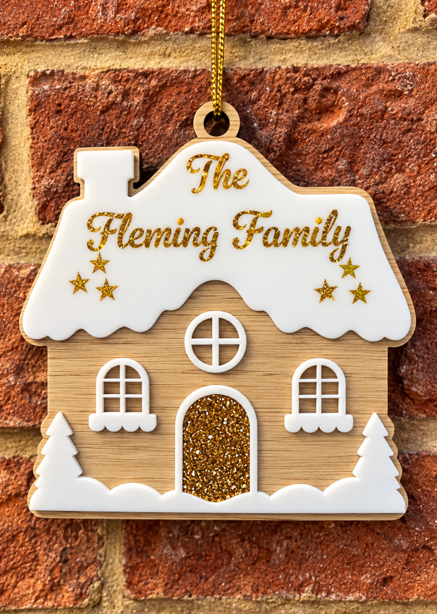 Personalised Gingerbread House decoration