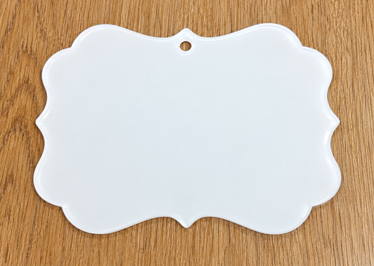 Acrylic Scalloped Rectangular Decoration