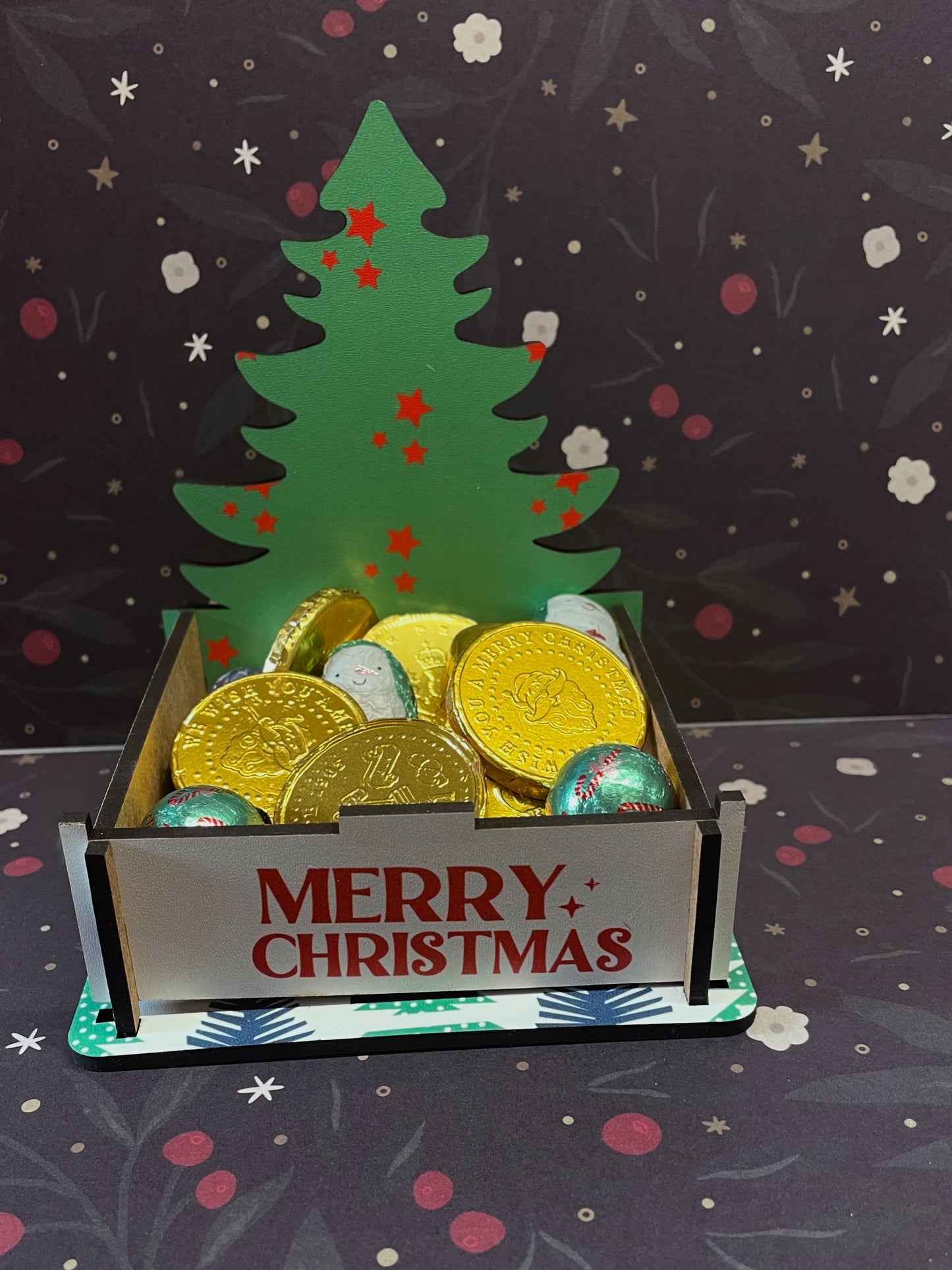 Christmas wooden mini crates