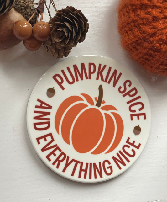 Ceramic circular coaster