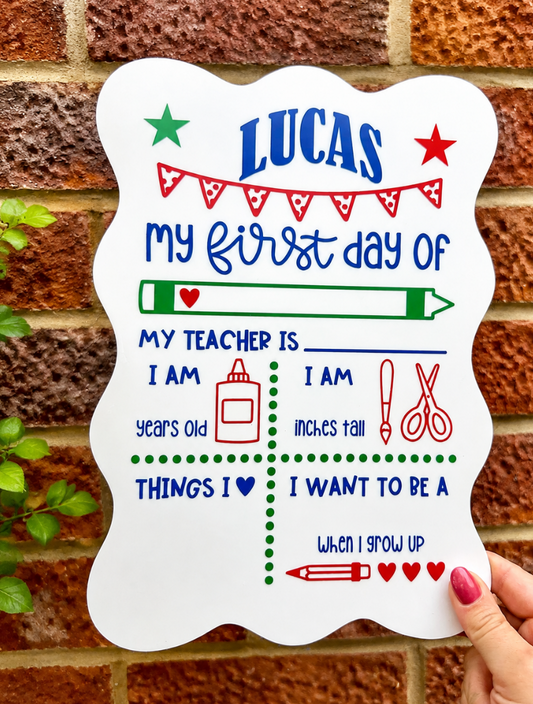Acrylic A4 wavy plaque