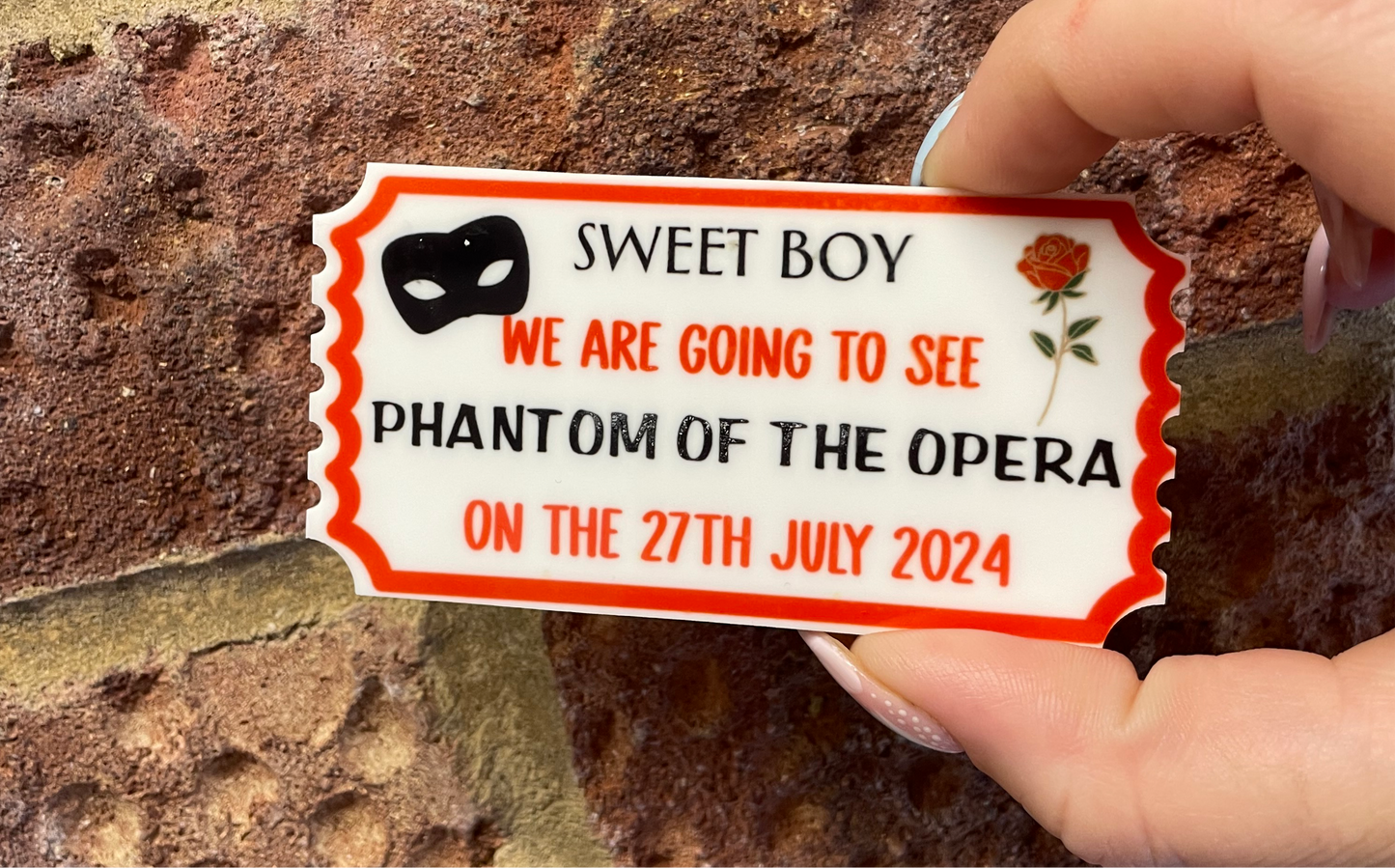 Acrylic tickets