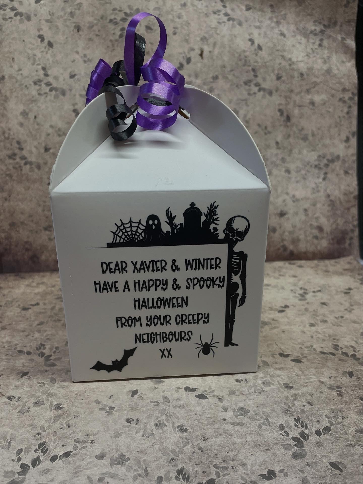 Halloween personalised sweet boxes