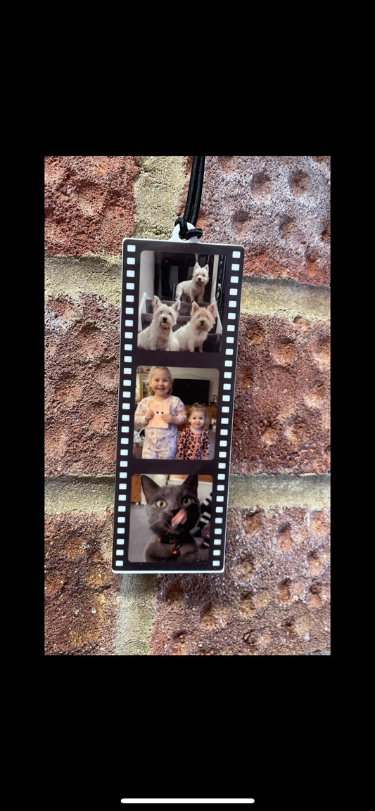 Acrylic photo reel hanger