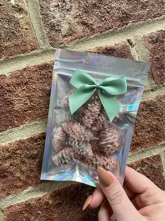 Bags of pine cone shaped wax