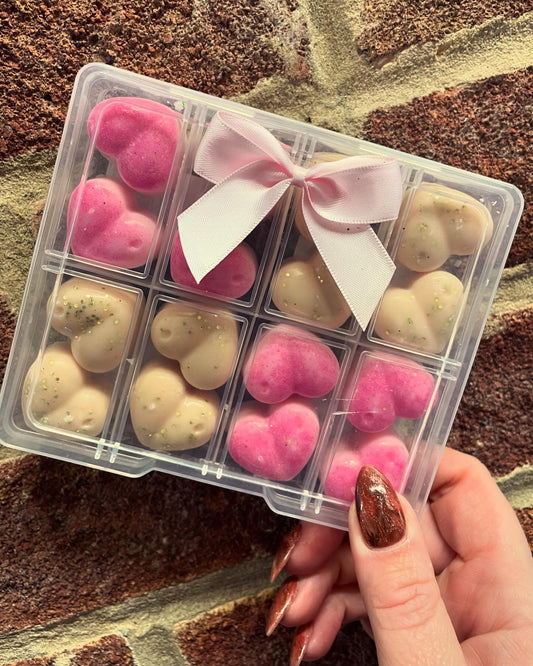 Box of heart wax melts