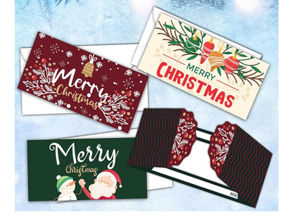 Money Christmas card wallets