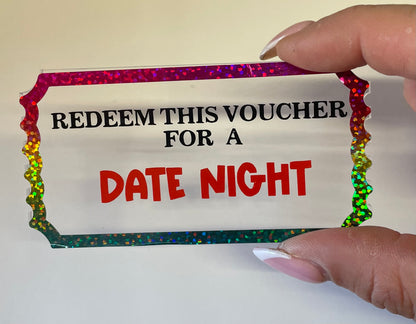 Clear acrylic tickets