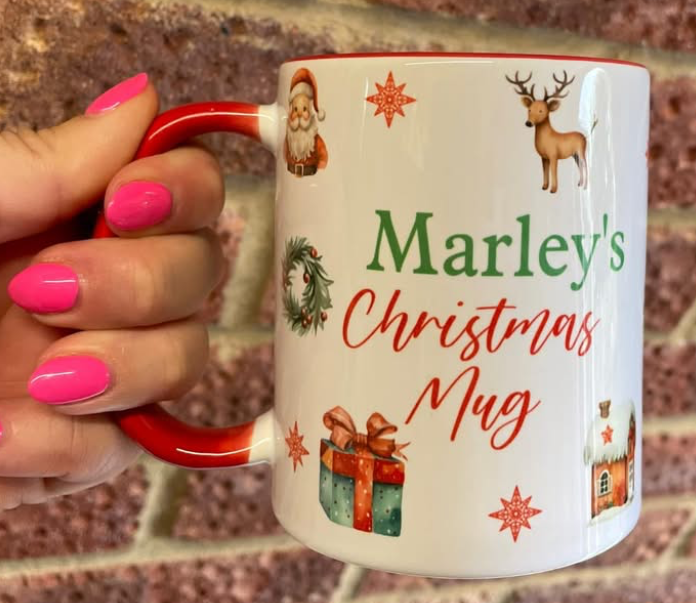 Christmas design mug - red