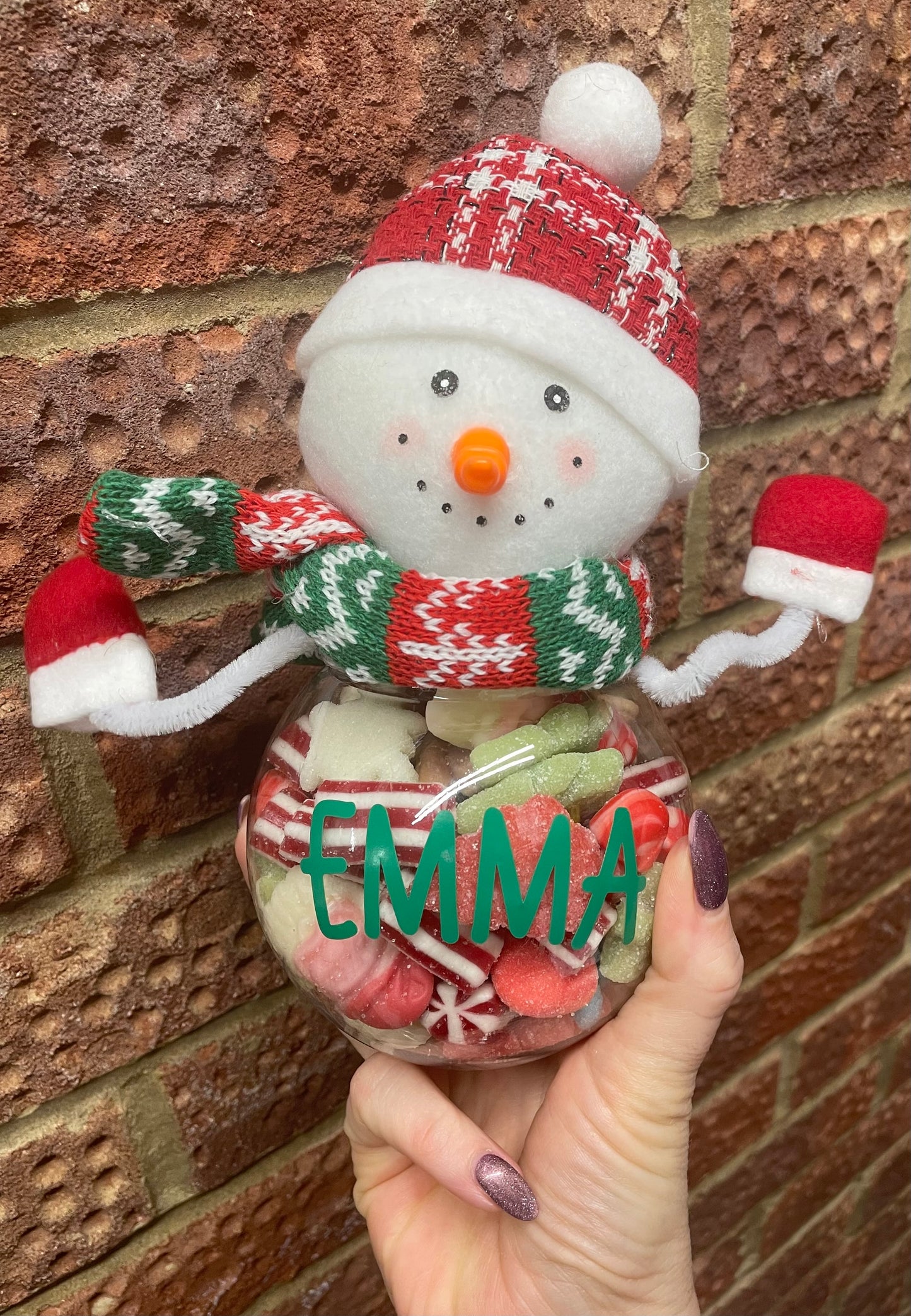 Personalised Snowman Sweet Jars