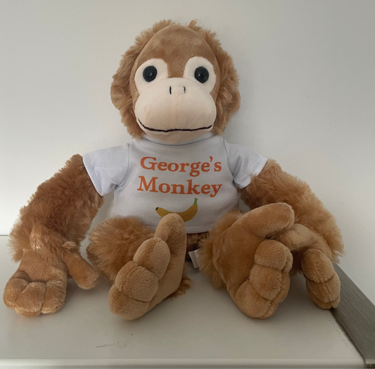 Monkey with personalised shirt