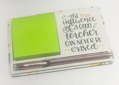 Personalised post it note and pen holder