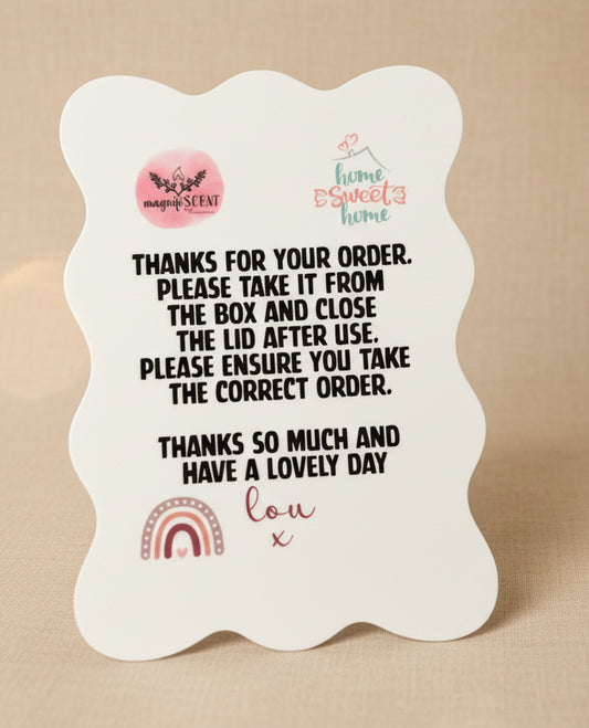 Acrylic A4 wavy plaque