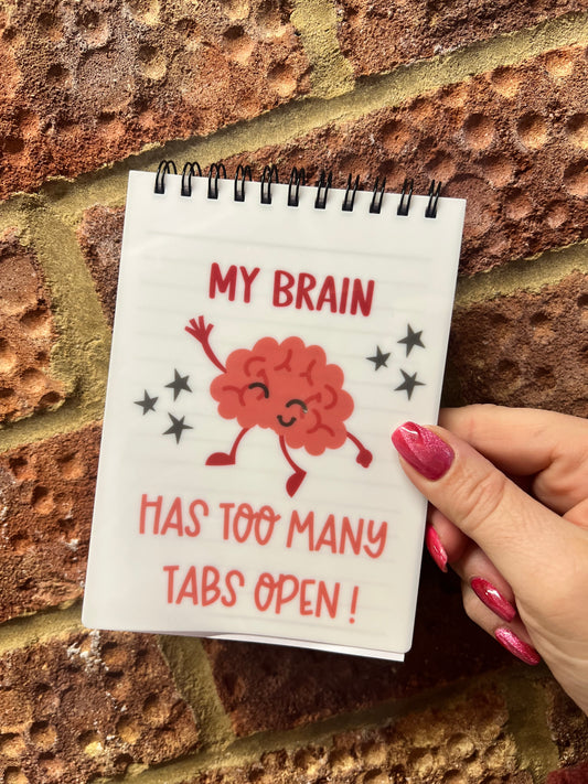 Pre made brain small notebook (lined )