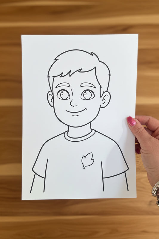 Personalised A4 Colouring sheet