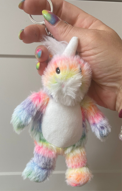 Soft toy personalised keyrings