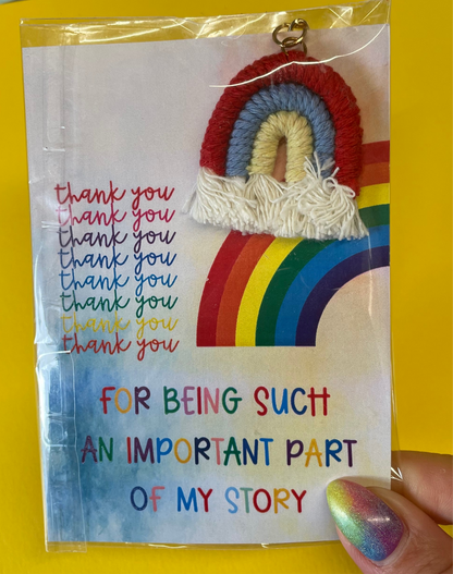 Part of my story rainbow card & keyring