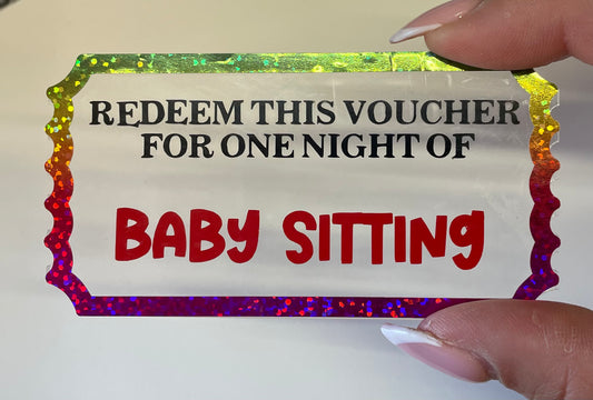Clear acrylic tickets