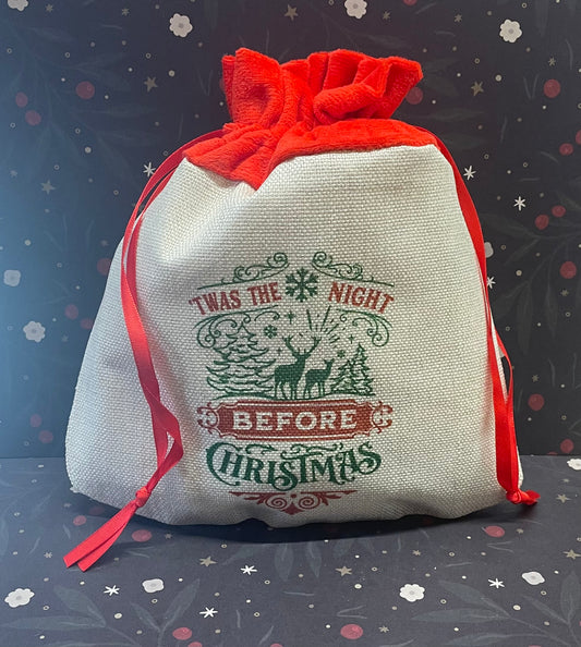Small linen Christmas bags