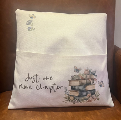 Linen cushion with pocket